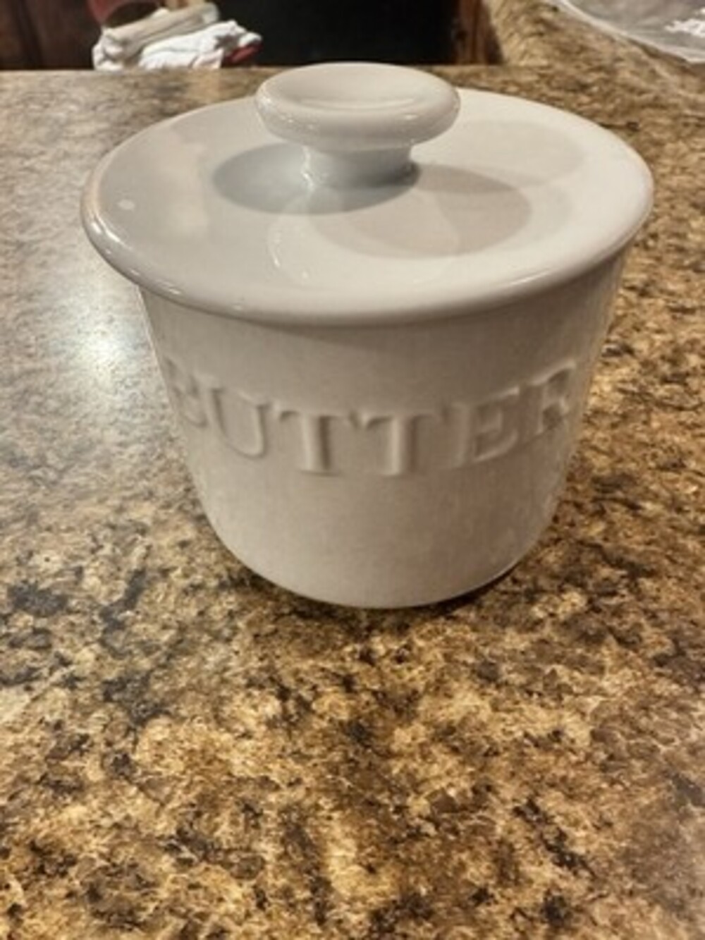 French Butter Dish with Lid, Ceramic Butter Keeper, Softens Butter Spread
